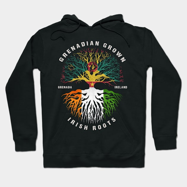 Grenadian Grown Irish Roots Ireland Flag Hoodie by heart teeshirt